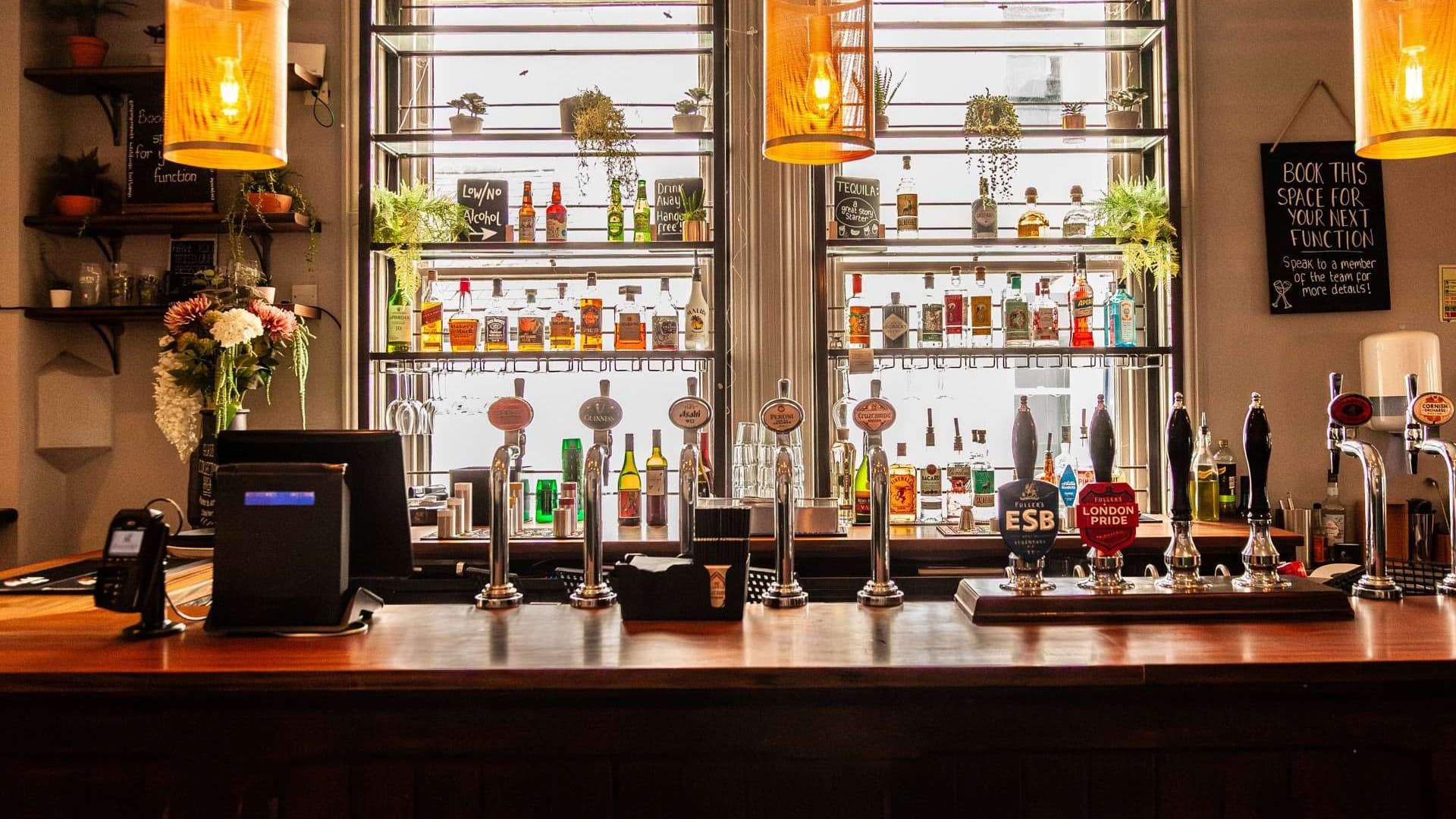 Bar area at Market Stores Reigate