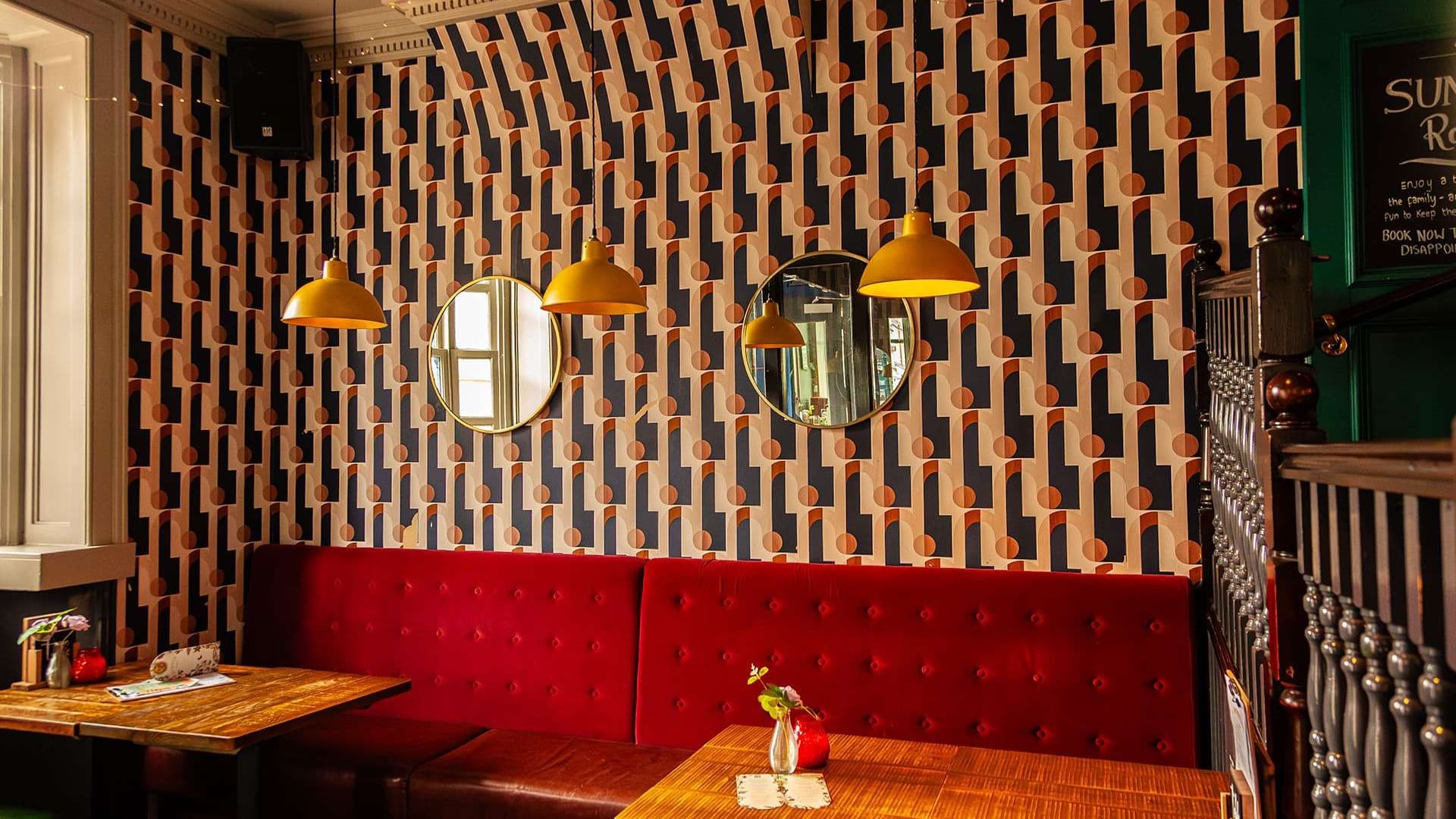 Dining area with sofa seating